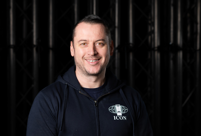 Headshot of our team, photo of Male, Dave Campbell our Workshop Supivisor at Icon Exhibitions in Staffordshire