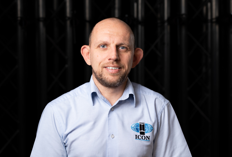 Headshot of our team, photo of Male, Rob Ball the Operations manager at Icon Exhibitions in Staffordshire